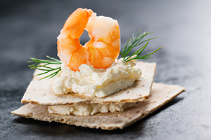Tosta con Langostinos